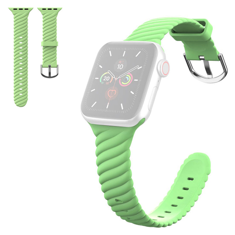 Meget kønt Universal Apple Silikone Rem - Grøn#serie_7