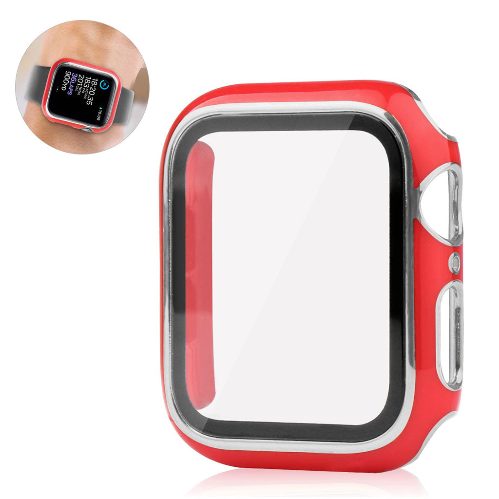 Vildt Godt Universal Apple Cover med Skærmbeskytter i Plastik og Hærdet Glas - Rød#serie_8