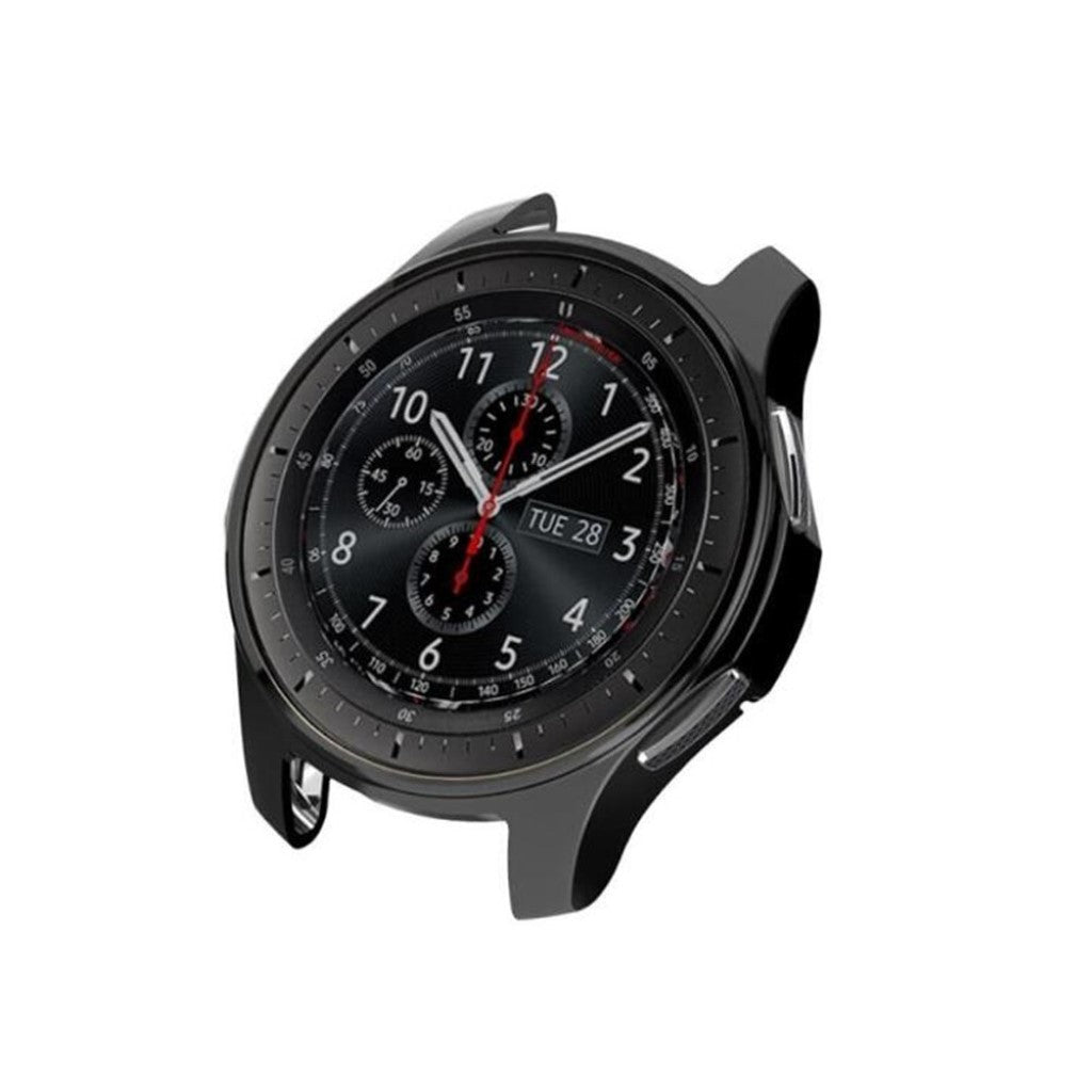 Rigtigt Fint Samsung Galaxy Watch (46mm) / Samsung Gear S3 Frontier Silikone Cover - Sort#serie_1