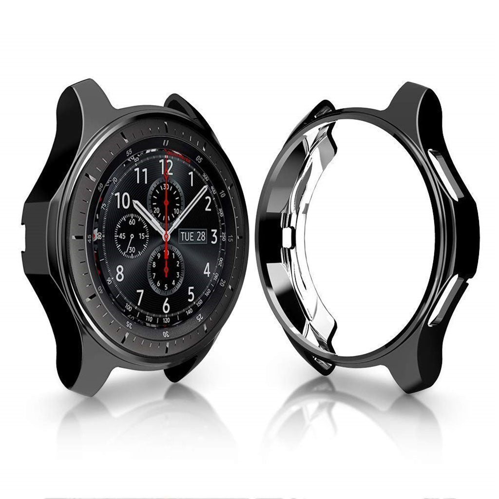 Rigtigt Fint Samsung Galaxy Watch (46mm) / Samsung Gear S3 Frontier Silikone Cover - Sort#serie_1