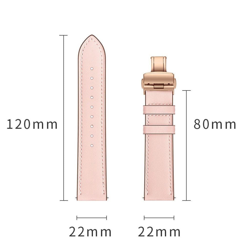 Samsung Gear S3 / Samsung Gear S3 Frontier Ægte læder Rem - Pink#serie_8