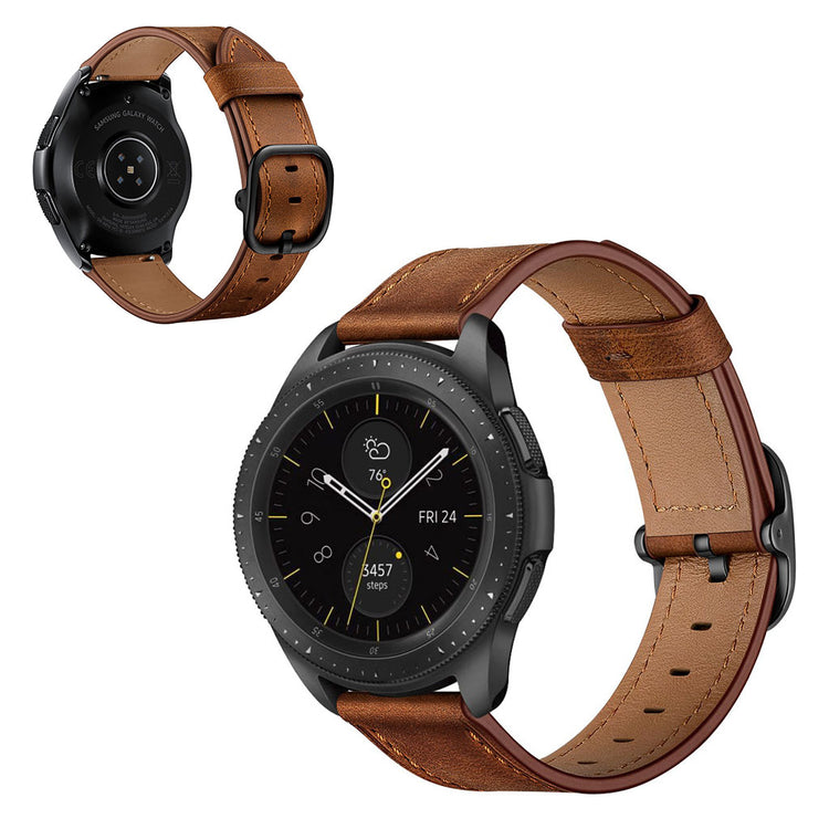  Samsung Galaxy Watch 3 (45mm) / Samsung Galaxy Watch (46mm) Ægte læder Rem - Brun#serie_2