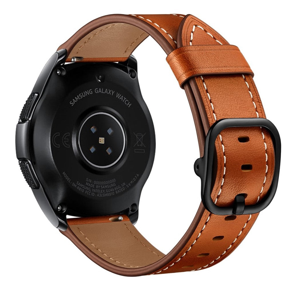  Samsung Galaxy Watch 3 (45mm) / Samsung Galaxy Watch (46mm) Ægte læder Rem - Brun#serie_3