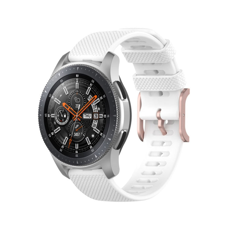  Samsung Galaxy Watch 3 (45mm) / Samsung Galaxy Watch (46mm) Silikone Rem - Hvid#serie_3