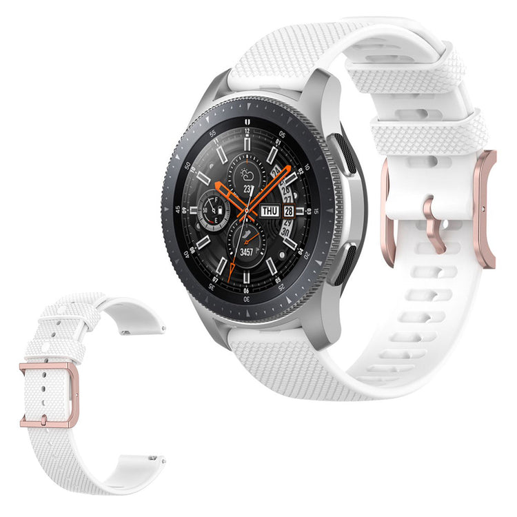  Samsung Galaxy Watch 3 (45mm) / Samsung Galaxy Watch (46mm) Silikone Rem - Hvid#serie_3
