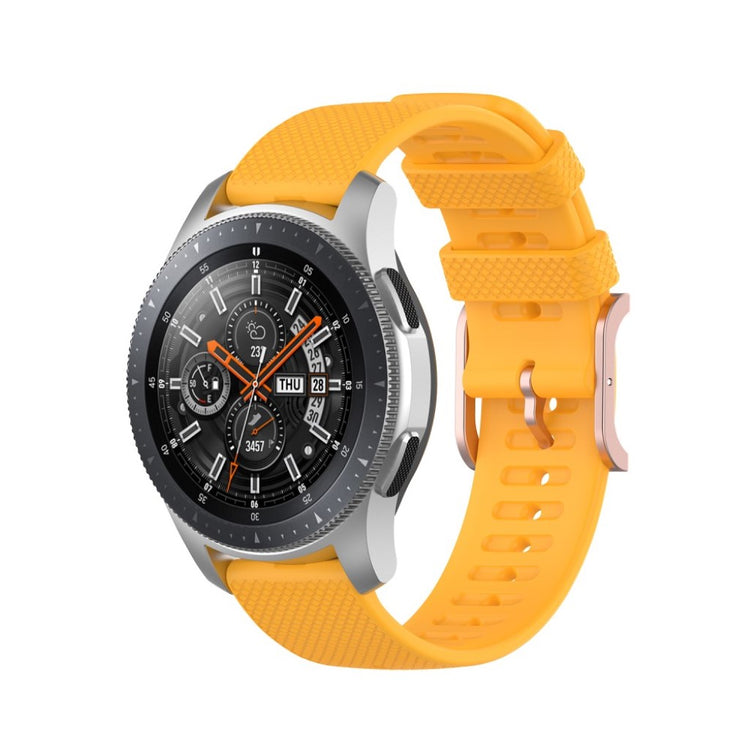 Samsung Galaxy Watch 3 (45mm) / Samsung Galaxy Watch (46mm) Silikone Rem - Gul#serie_7