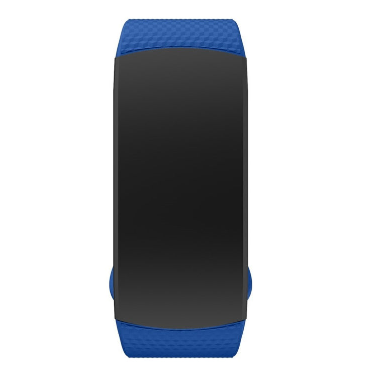 Vildt smuk Samsung Gear Fit2 Silikone Rem - Størrelse: L - Blå#serie_12