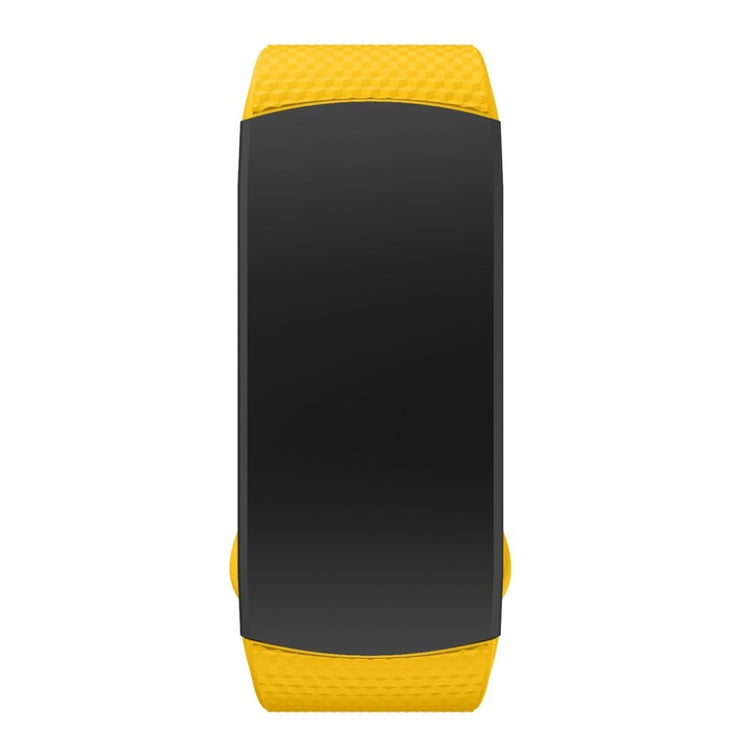Vildt smuk Samsung Gear Fit2 Silikone Rem - Størrelse: L - Gul#serie_8
