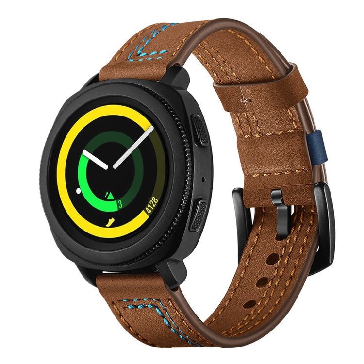 Supercool Samsung Gear Sport Ægte læder Rem - Brun#serie_3