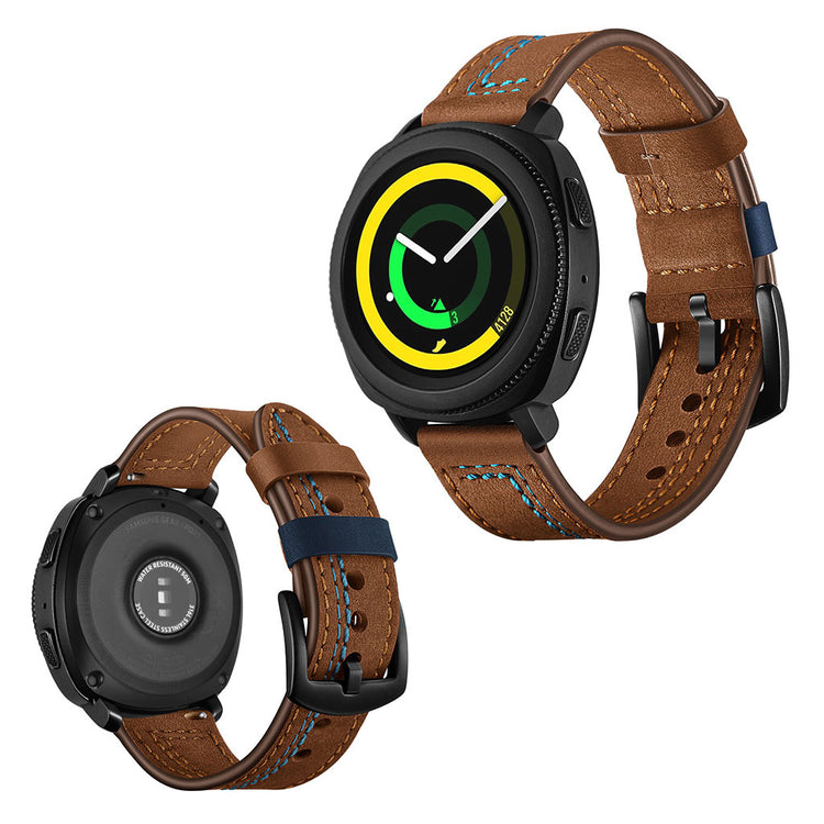 Supercool Samsung Gear Sport Ægte læder Rem - Brun#serie_3