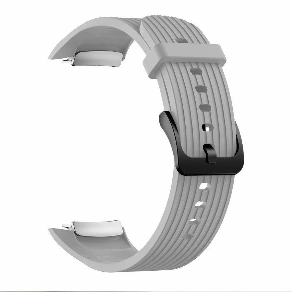 Helt vildt sejt Samsung Gear Fit2 Pro Silikone Rem - Størrelse: L - Sølv#serie_4