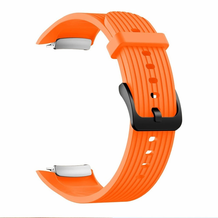 Vildt pænt Samsung Gear Fit2 Pro Silikone Rem - Størrelse: S - Orange#serie_4