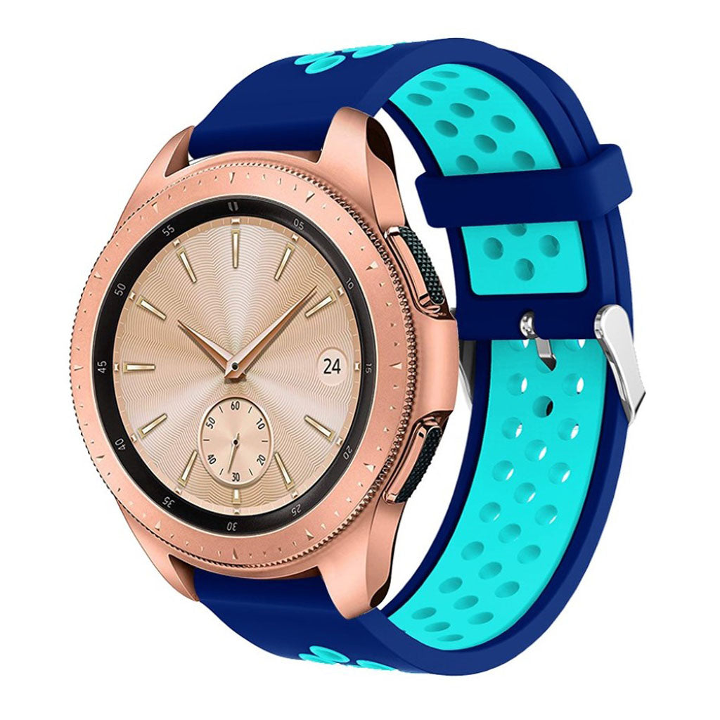 Pænt Samsung Galaxy Watch (42mm) Silikone Rem - Blå#serie_3