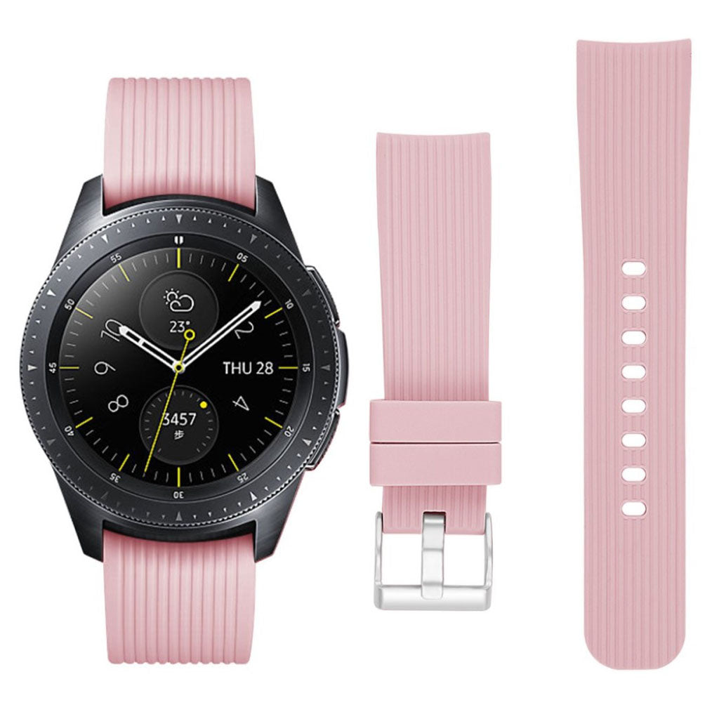 Rigtigt hårdfør Samsung Galaxy Watch (42mm) Silikone Rem - Pink#serie_2