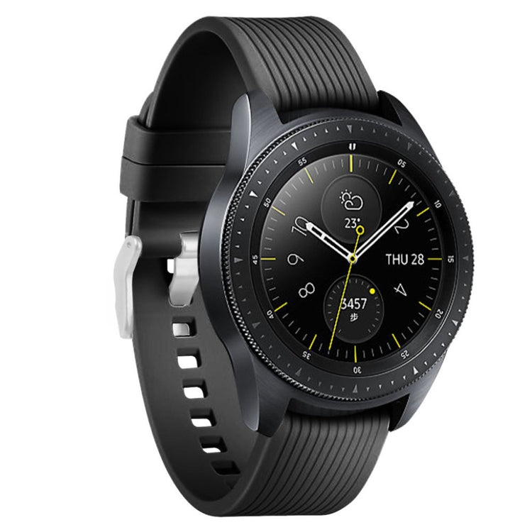 Rigtigt hårdfør Samsung Galaxy Watch (42mm) Silikone Rem - Sort#serie_5