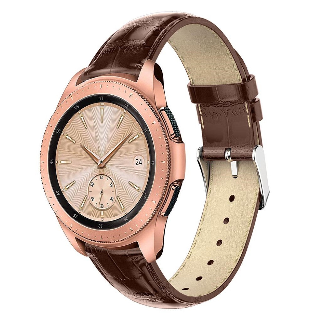 Rigtigt smuk Samsung Galaxy Watch (42mm) Ægte læder Rem - Brun#serie_1