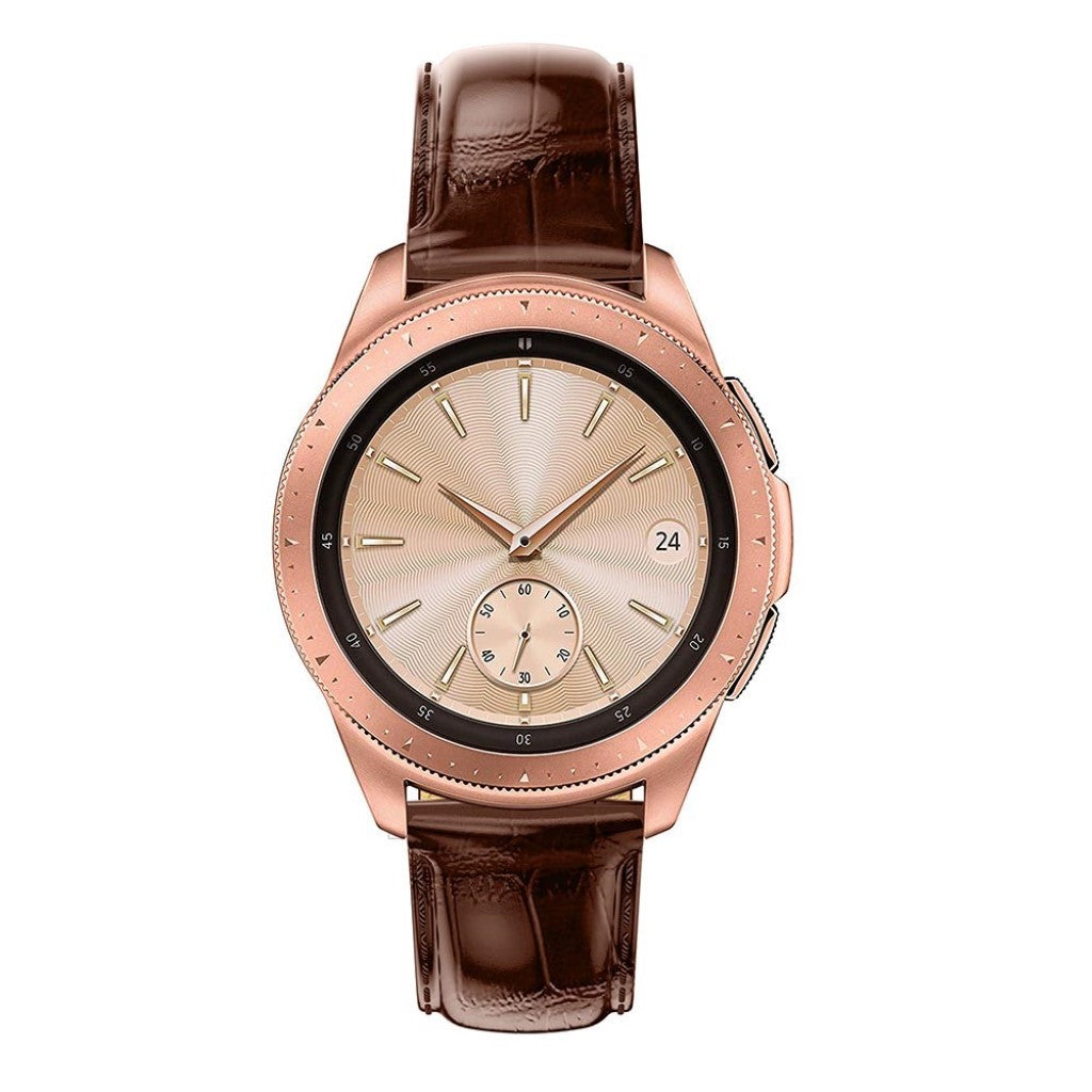 Rigtigt smuk Samsung Galaxy Watch (42mm) Ægte læder Rem - Brun#serie_1