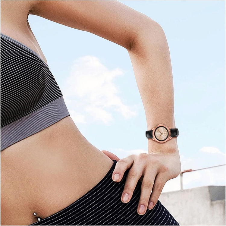 Rigtigt smuk Samsung Galaxy Watch (42mm) Ægte læder Rem - Sort#serie_5