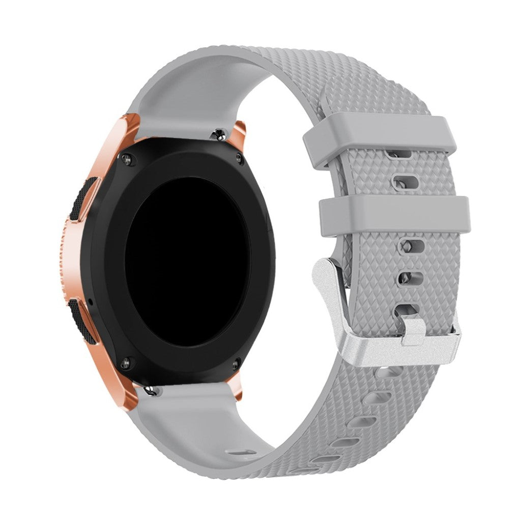 Super flot Samsung Galaxy Watch (42mm) Silikone Rem - Sølv#serie_4