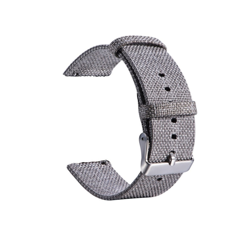 Rigtigt slidstærk Samsung Galaxy Watch (42mm) Nylon Rem - Sølv#serie_6