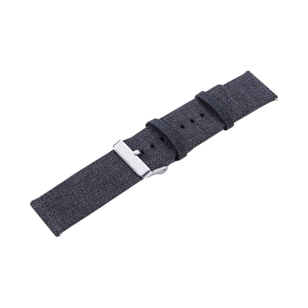 Rigtigt slidstærk Samsung Galaxy Watch (42mm) Nylon Rem - Sort#serie_7