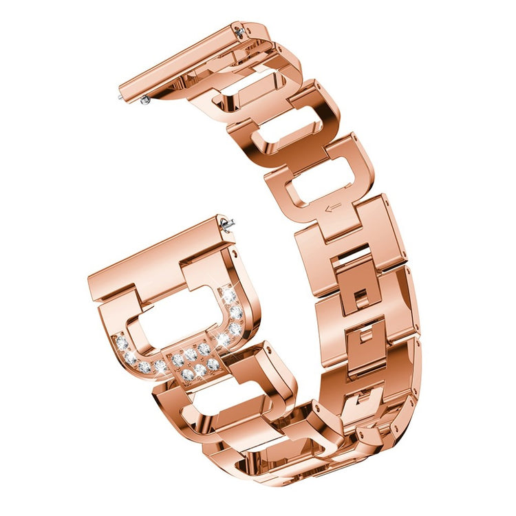 Smuk Samsung Galaxy Watch (42mm) Metal og Rhinsten Rem - Pink#serie_3
