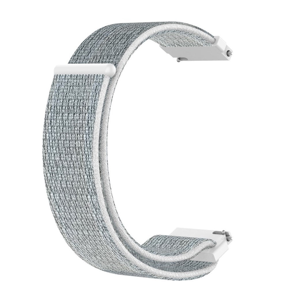 Holdbart Samsung Galaxy Watch (42mm) Nylon Rem - Sølv#serie_2