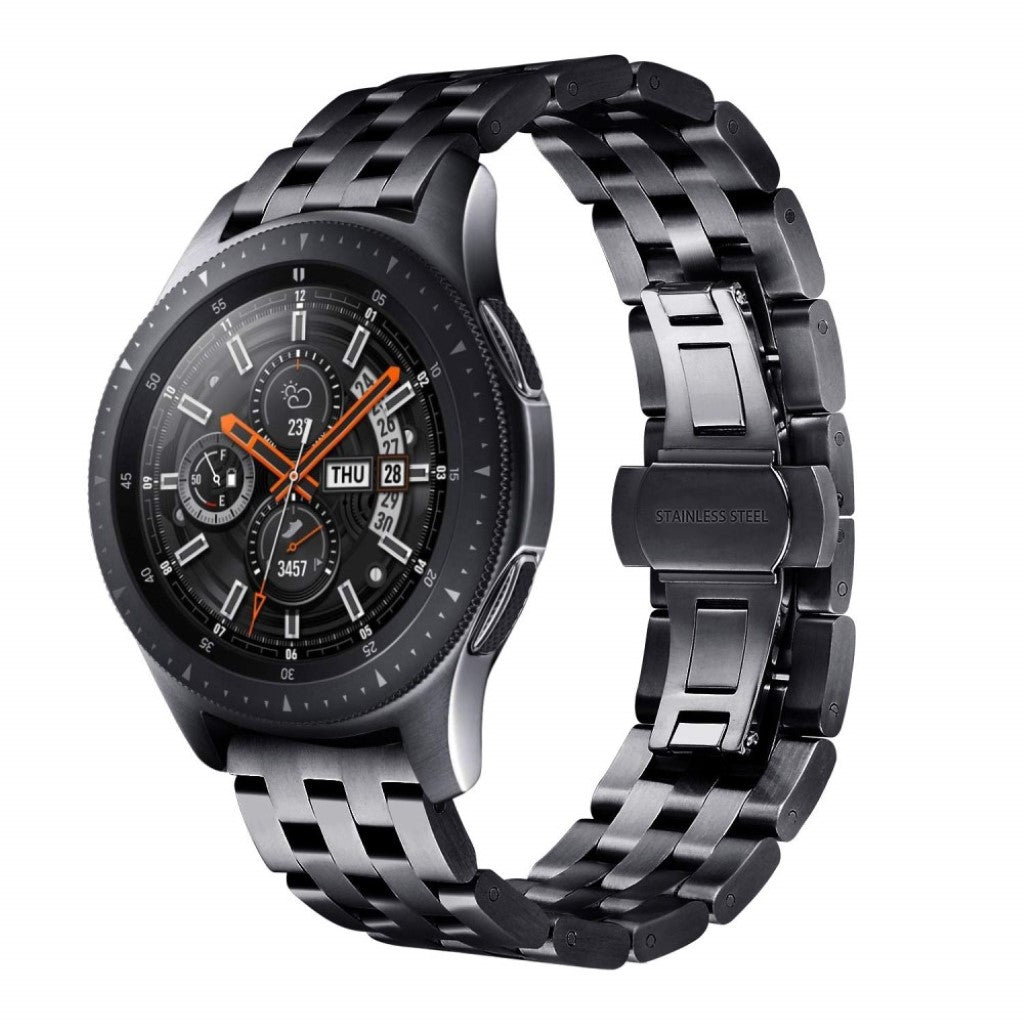 Stilfuld Samsung Galaxy Watch (42mm) Metal Rem - Sort#serie_1
