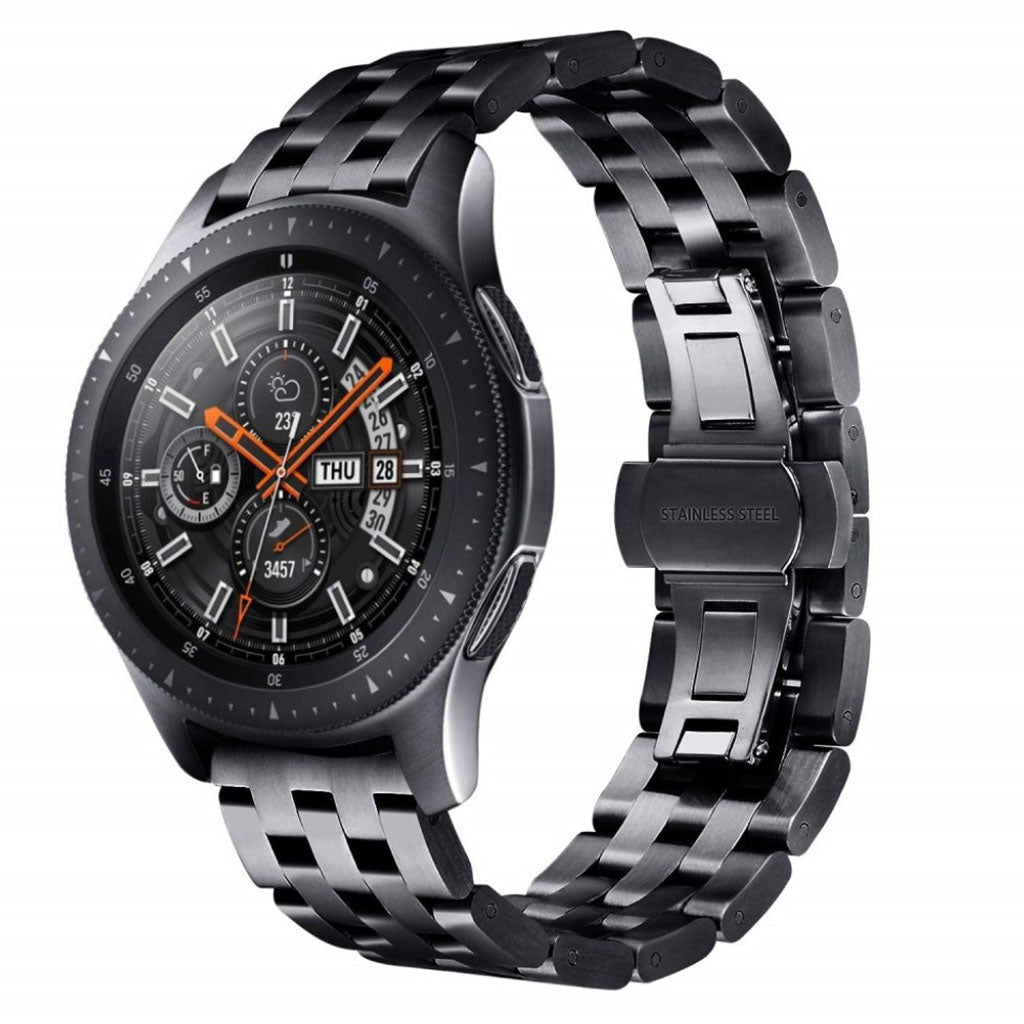 Stilfuld Samsung Galaxy Watch (42mm) Metal Rem - Sort#serie_1