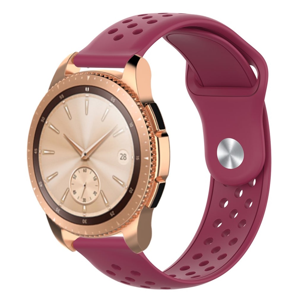 Rigtigt flot Samsung Galaxy Watch (42mm) Silikone Rem - Rød#serie_5