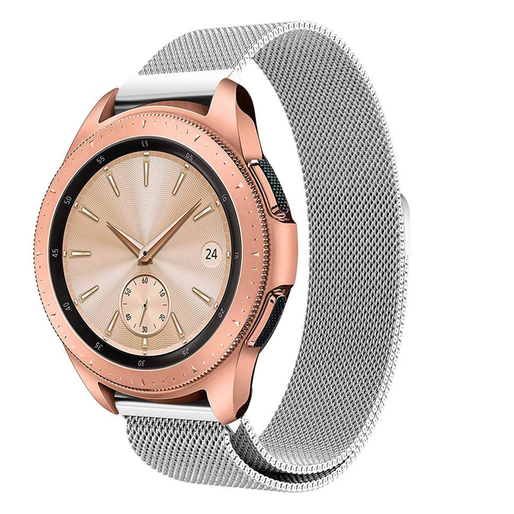 Rigtigt flot Samsung Galaxy Watch (42mm) Metal Rem - Sølv#serie_5