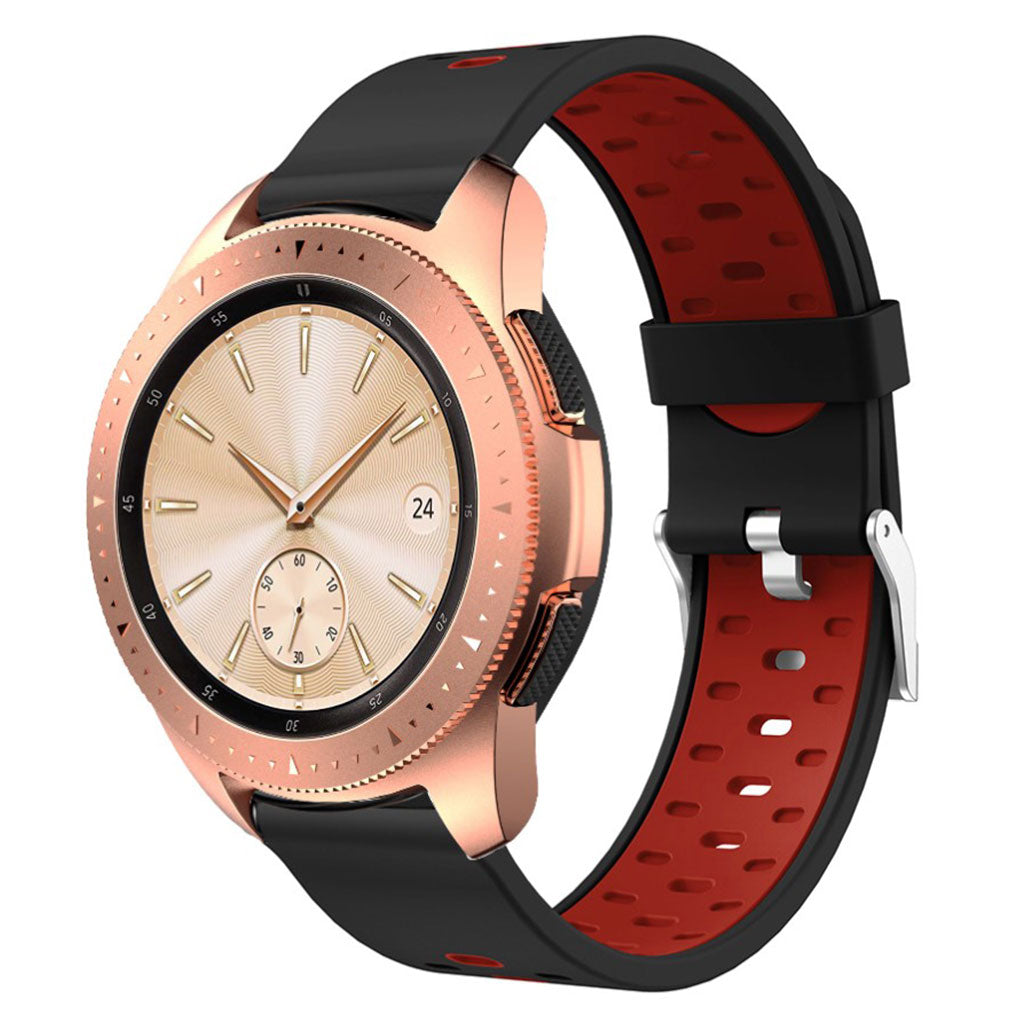 Komfortabel Samsung Galaxy Watch (42mm) Silikone Rem - Sort#serie_3