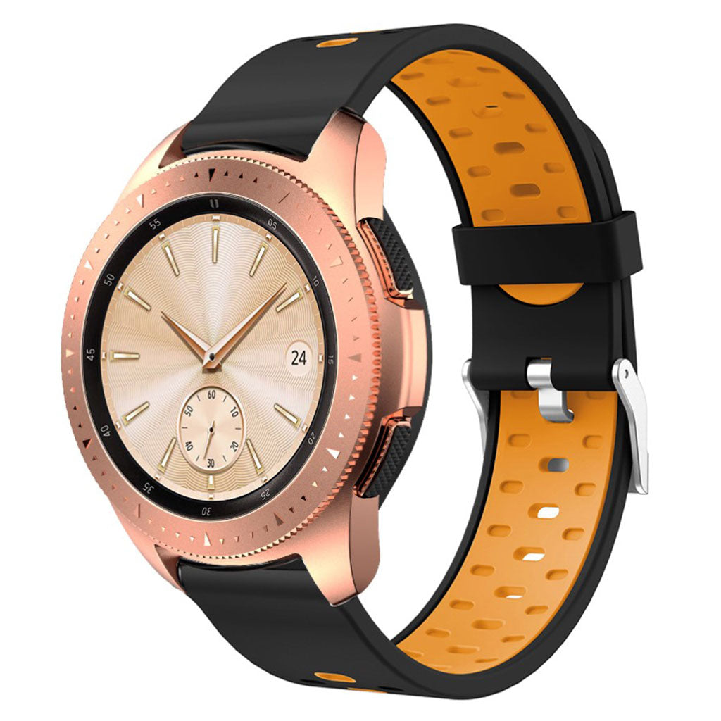 Komfortabel Samsung Galaxy Watch (42mm) Silikone Rem - Sort#serie_4