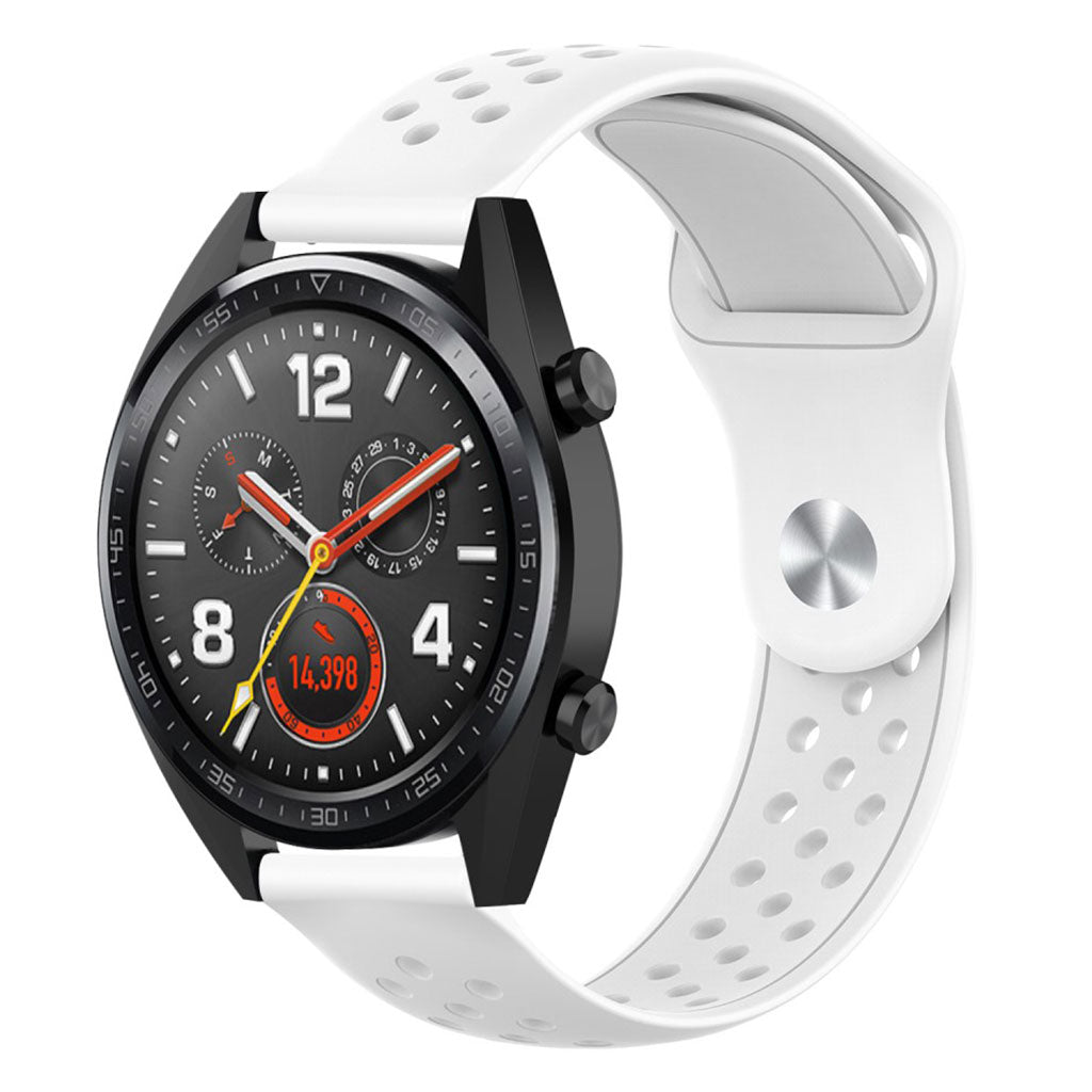 Meget komfortabel Samsung Galaxy Watch (42mm) Silikone Rem - Hvid#serie_2