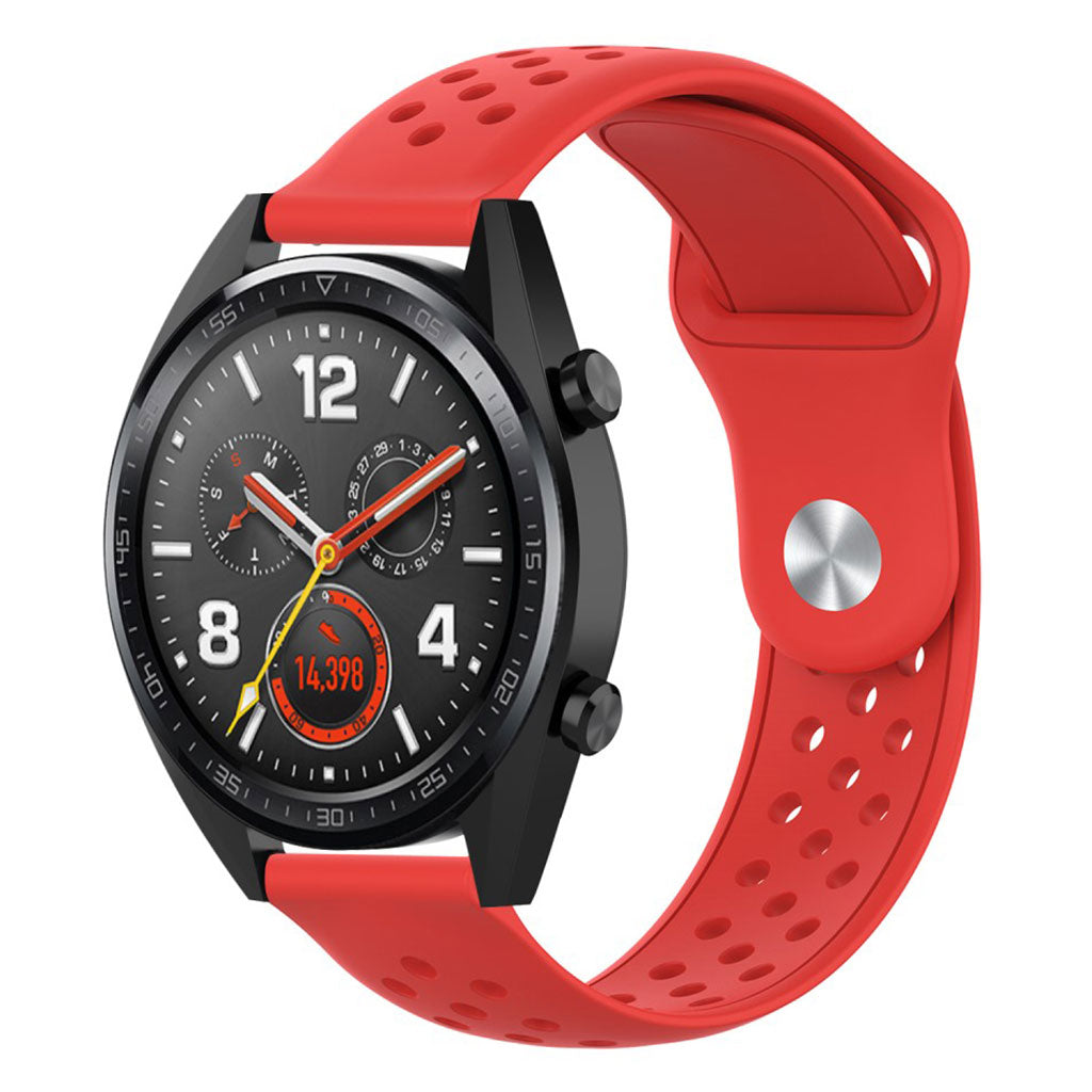 Meget komfortabel Samsung Galaxy Watch (42mm) Silikone Rem - Rød#serie_4