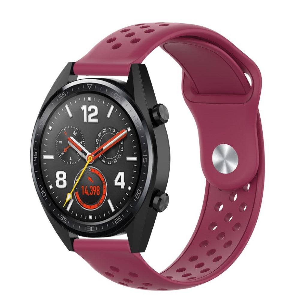 Meget komfortabel Samsung Galaxy Watch (42mm) Silikone Rem - Rød#serie_5