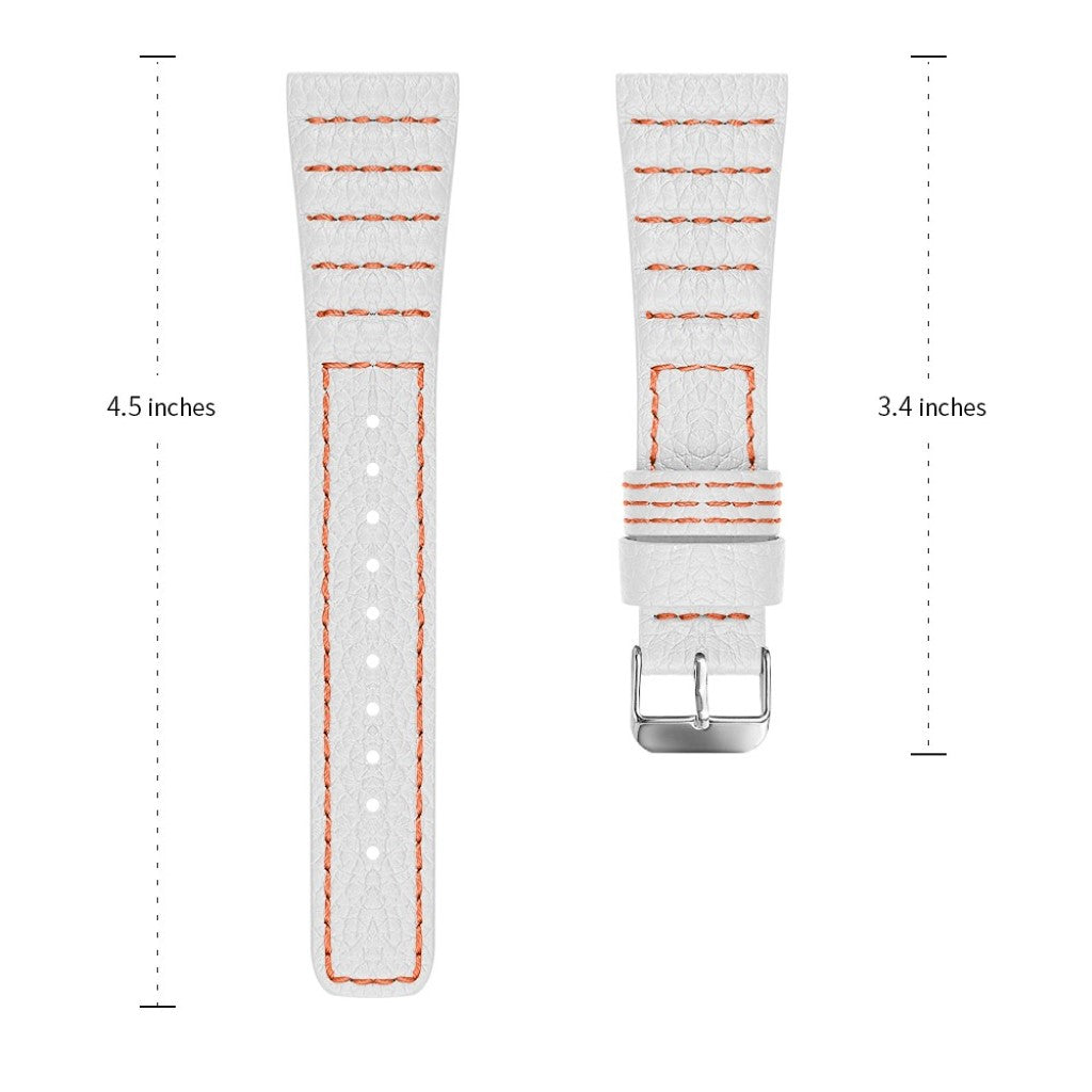 Super flot Samsung Galaxy Watch (42mm) Ægte læder Rem - Hvid#serie_2