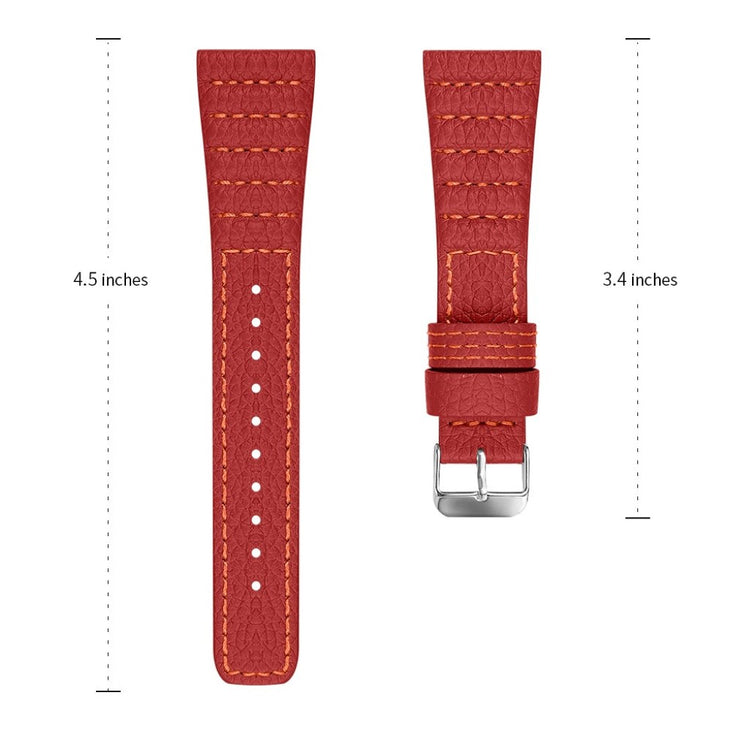 Super flot Samsung Galaxy Watch (42mm) Ægte læder Rem - Rød#serie_3