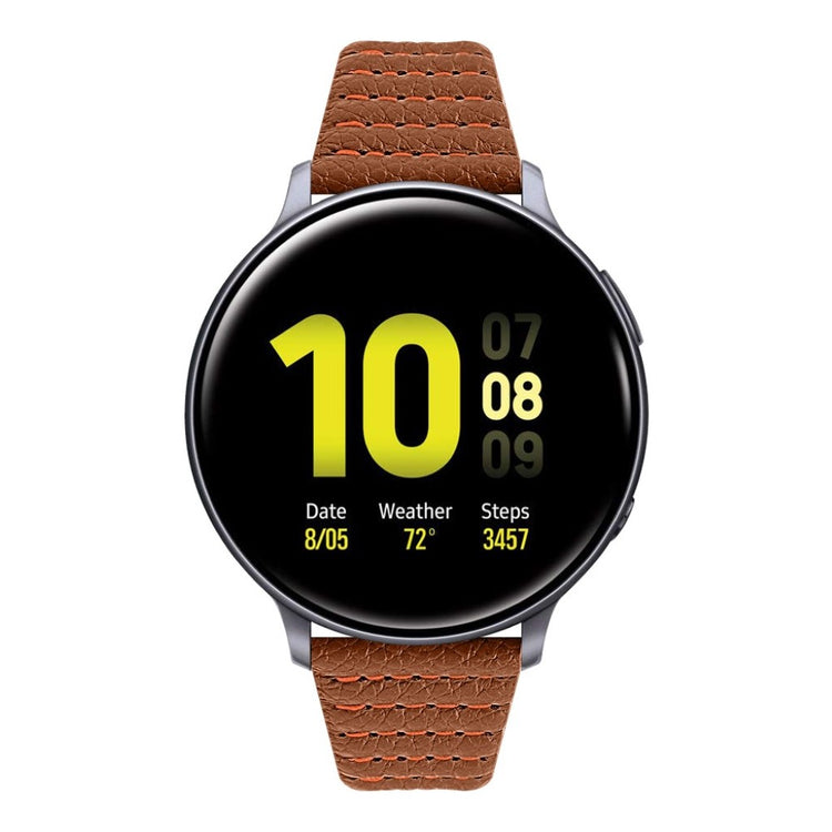 Super flot Samsung Galaxy Watch (42mm) Ægte læder Rem - Brun#serie_6