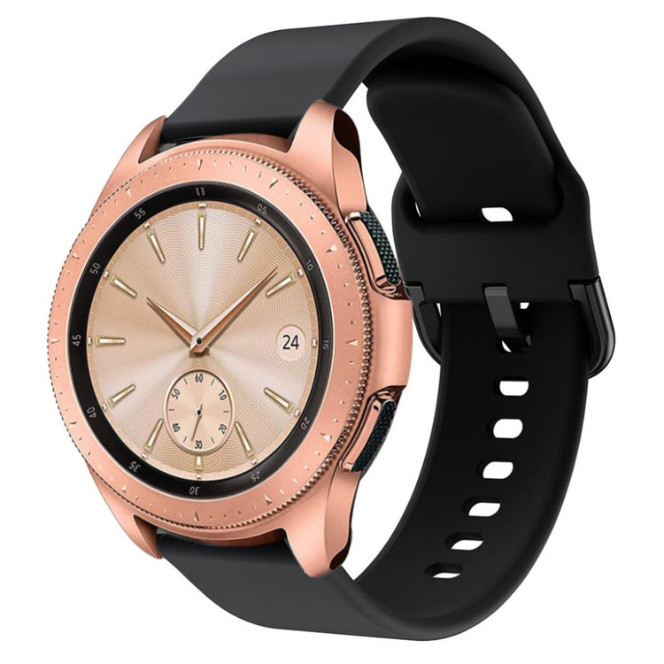 Helt vildt fed Samsung Galaxy Watch (42mm) Silikone Rem - Sort#serie_1