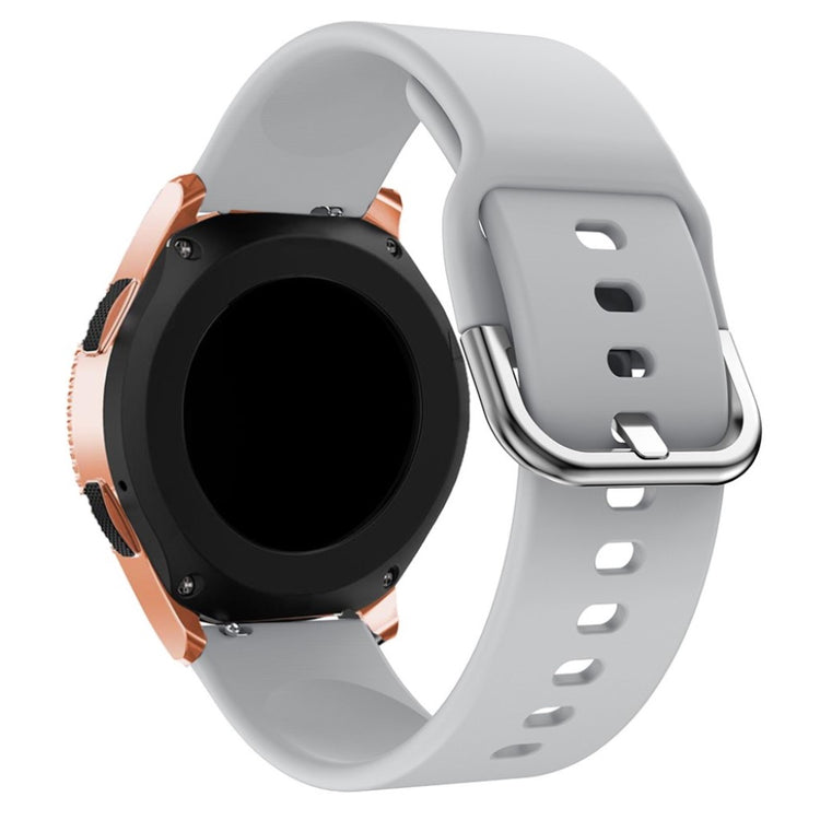Helt vildt fed Samsung Galaxy Watch (42mm) Silikone Rem - Sølv#serie_3