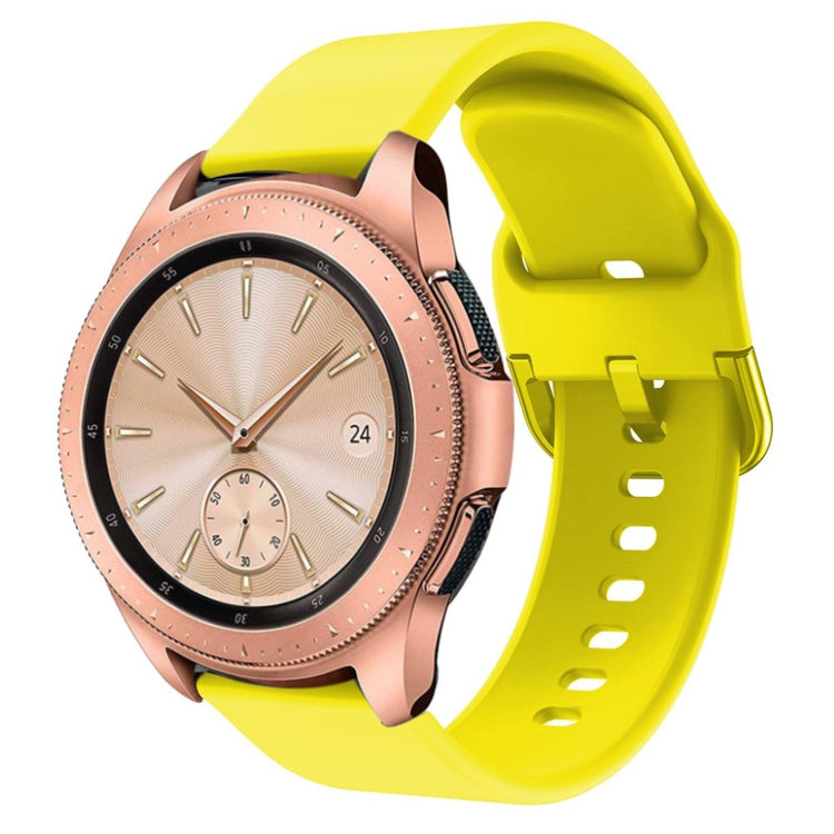 Helt vildt fed Samsung Galaxy Watch (42mm) Silikone Rem - Gul#serie_6