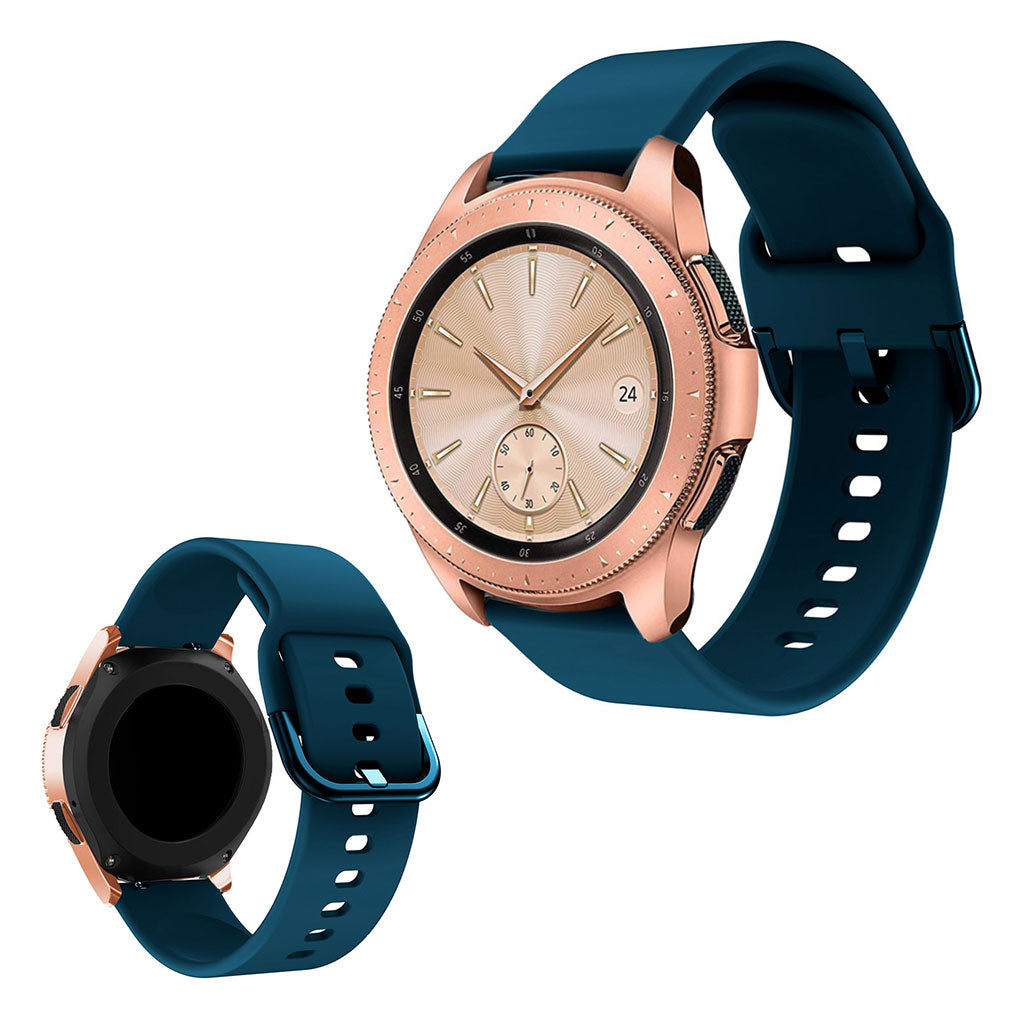 Helt vildt fed Samsung Galaxy Watch (42mm) Silikone Rem - Blå#serie_8