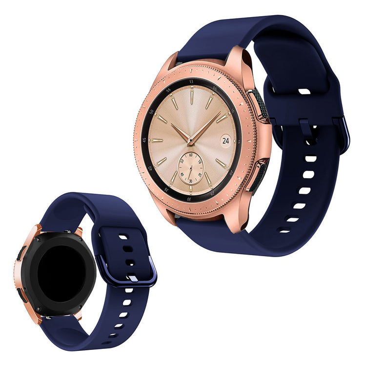 Helt vildt fed Samsung Galaxy Watch (42mm) Silikone Rem - Blå#serie_9