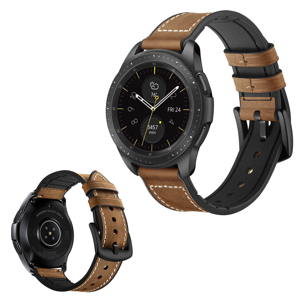 Meget pænt Samsung Galaxy Watch (42mm) Ægte læder Rem - Brun#serie_2