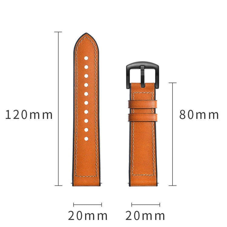 Meget pænt Samsung Galaxy Watch (42mm) Ægte læder Rem - Orange#serie_4