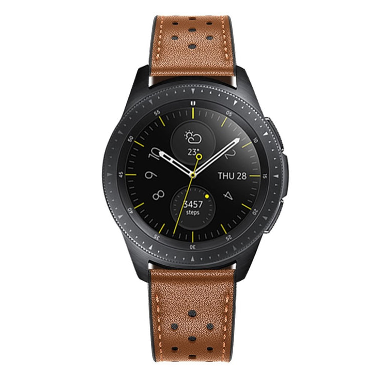 Vildt kønt Samsung Galaxy Watch (42mm) Ægte læder Rem - Brun#serie_1