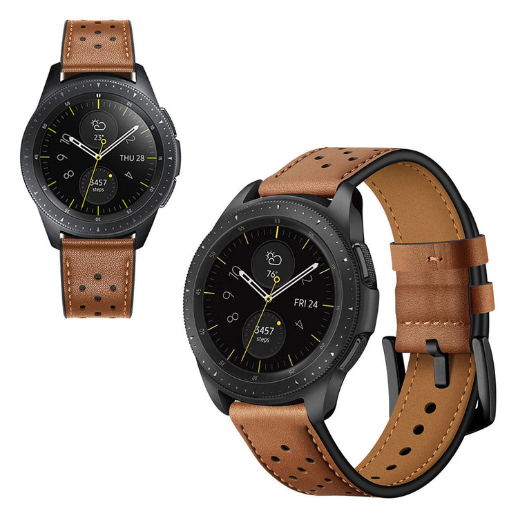 Vildt kønt Samsung Galaxy Watch (42mm) Ægte læder Rem - Brun#serie_1
