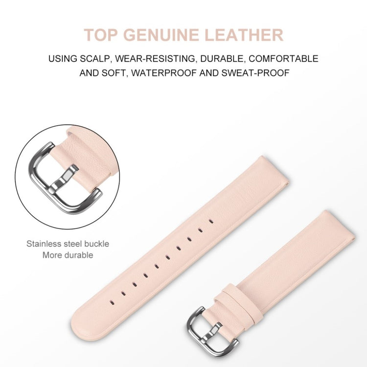 Rigtigt elegant Samsung Galaxy Watch (42mm) Ægte læder Rem - Pink#serie_4