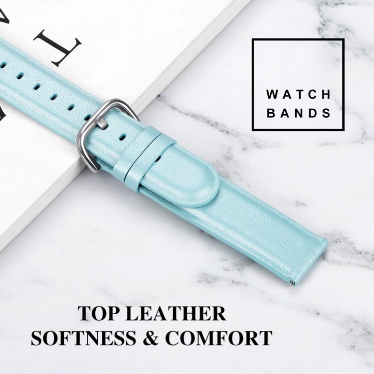 Rigtigt elegant Samsung Galaxy Watch (42mm) Ægte læder Rem - Blå#serie_5